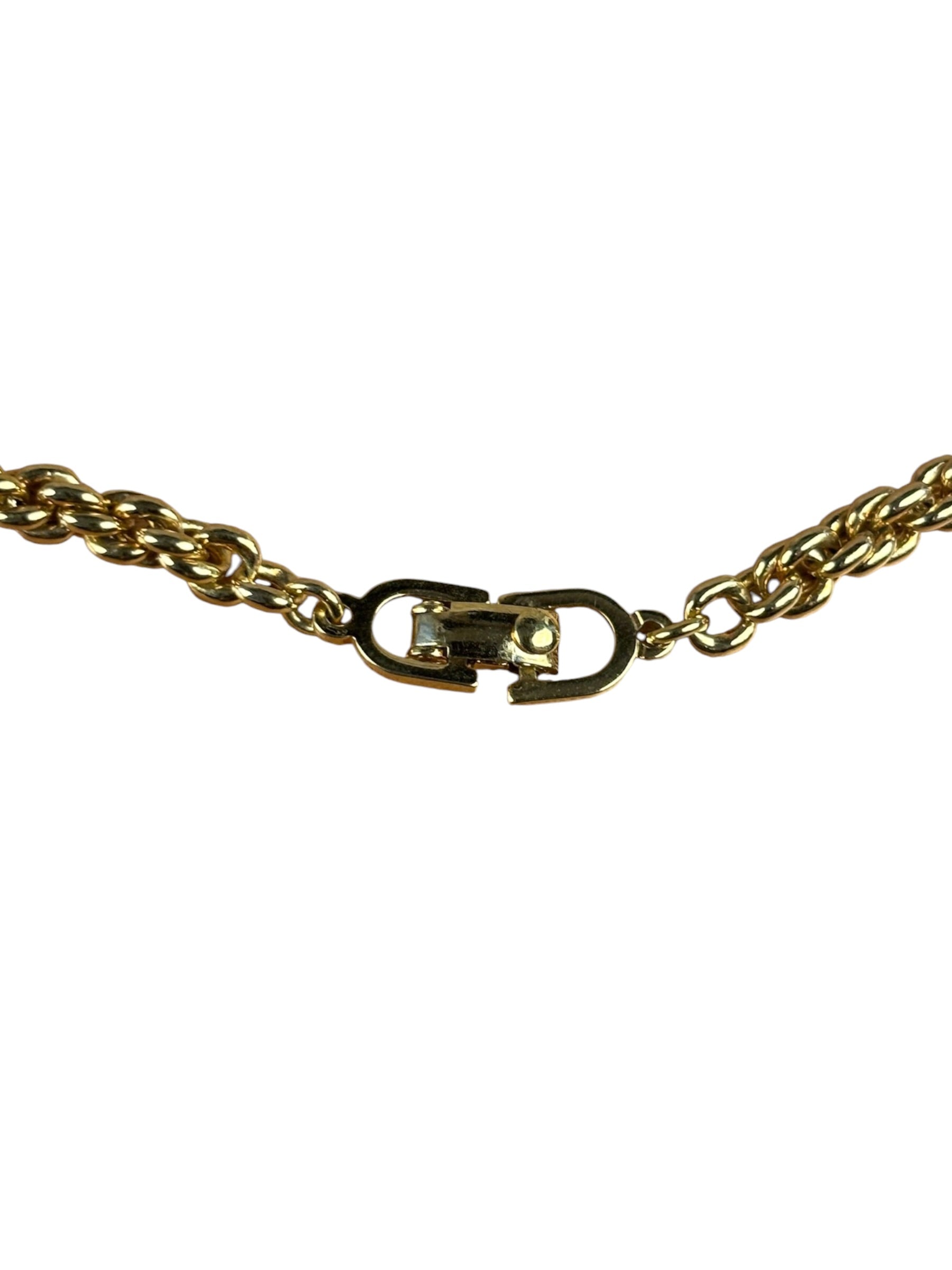 Christian Dior Vintage Classic Gold Twist Rope Chain