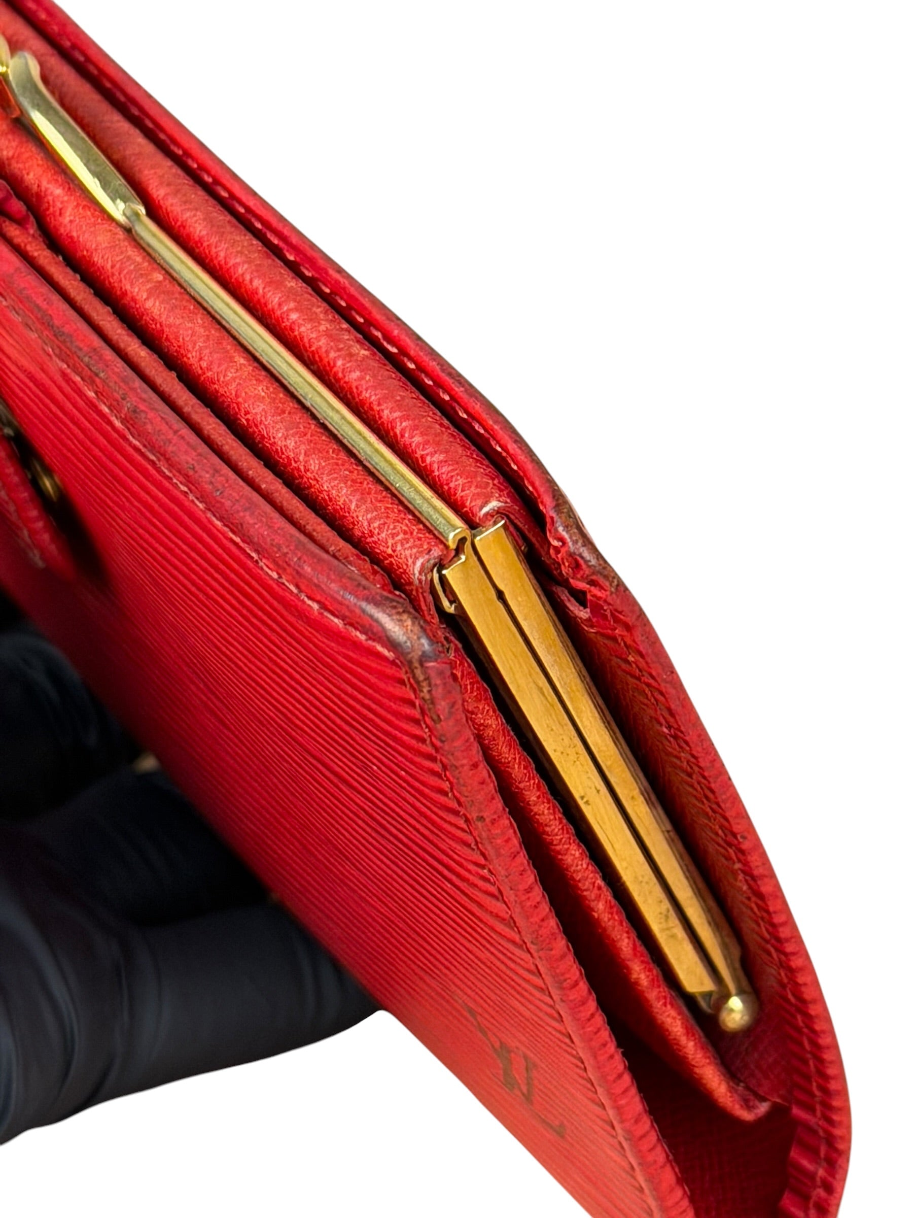 Louis Vuitton Vintage Red Epi Leather Agenda Cover Pochette