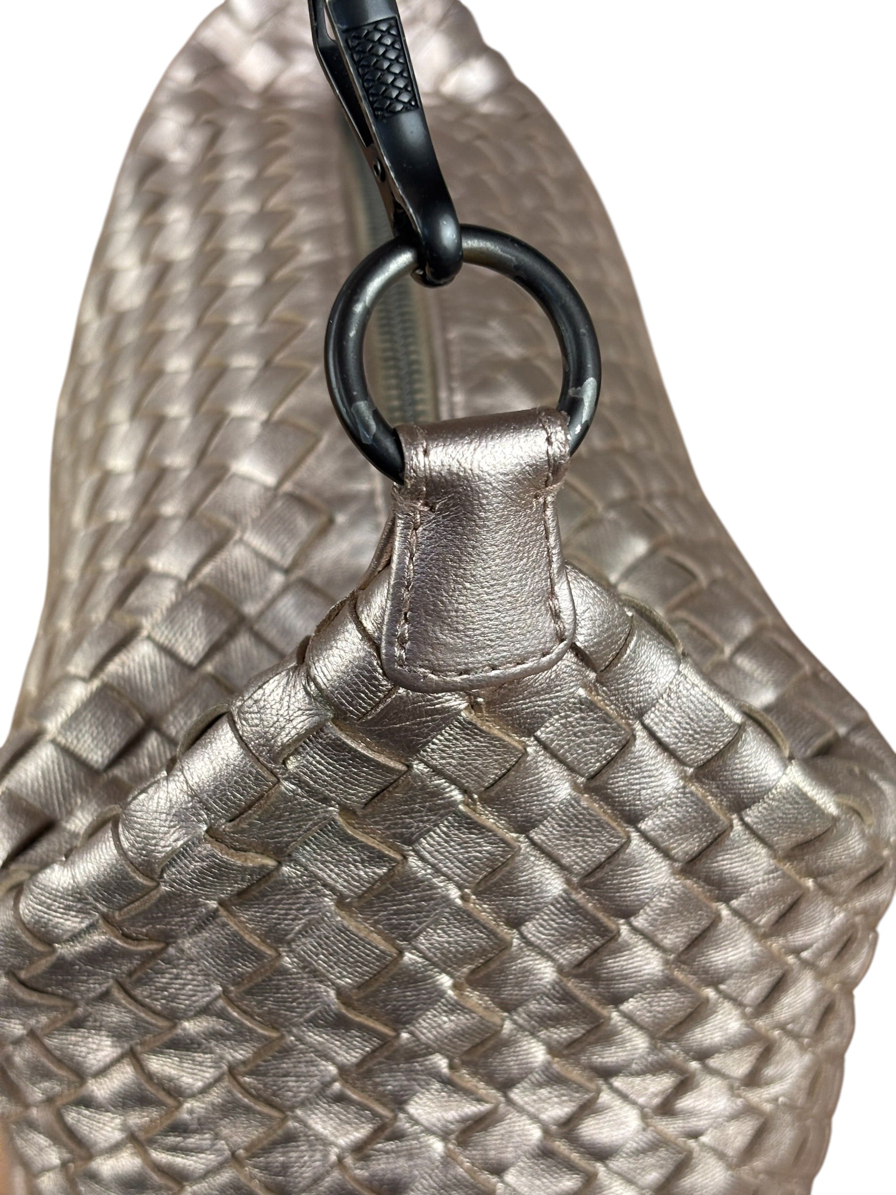 Bottega Veneta Metallic Intrecciato Ciambrino Shoulder Bag