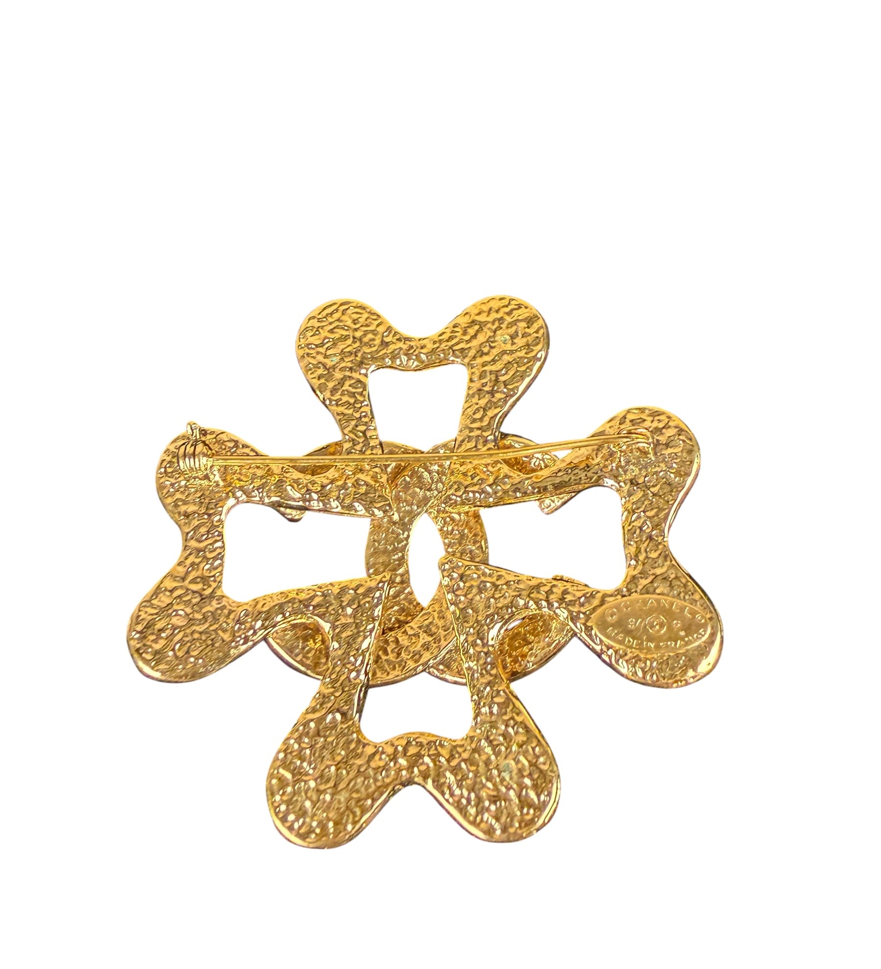 Chanel Vintage Spring Collection Lucky Four-Leaf Clover Brooch 94P 1994