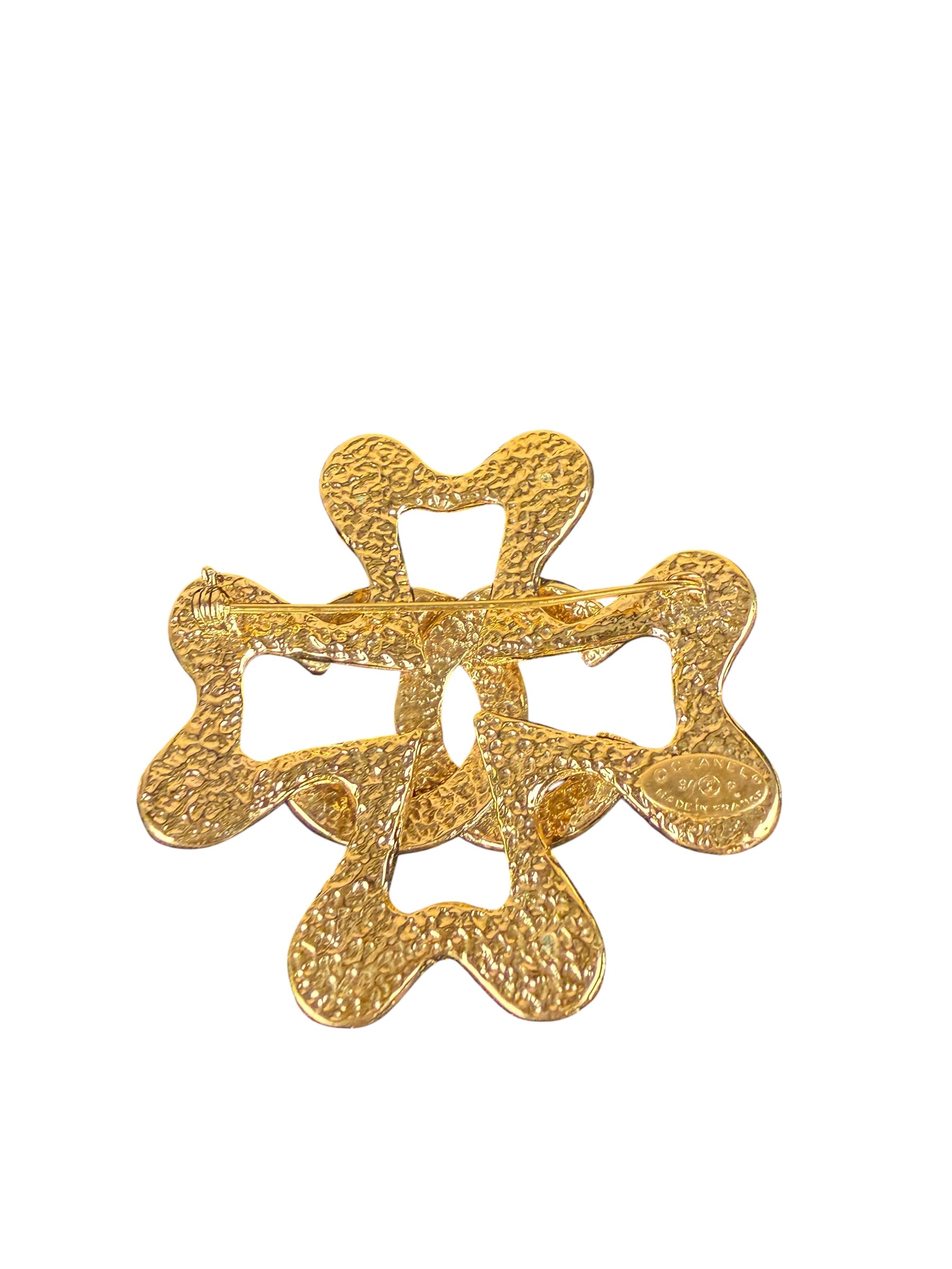 Chanel Vintage Spring Collection Lucky Four-Leaf Clover Brooch 94P 1994