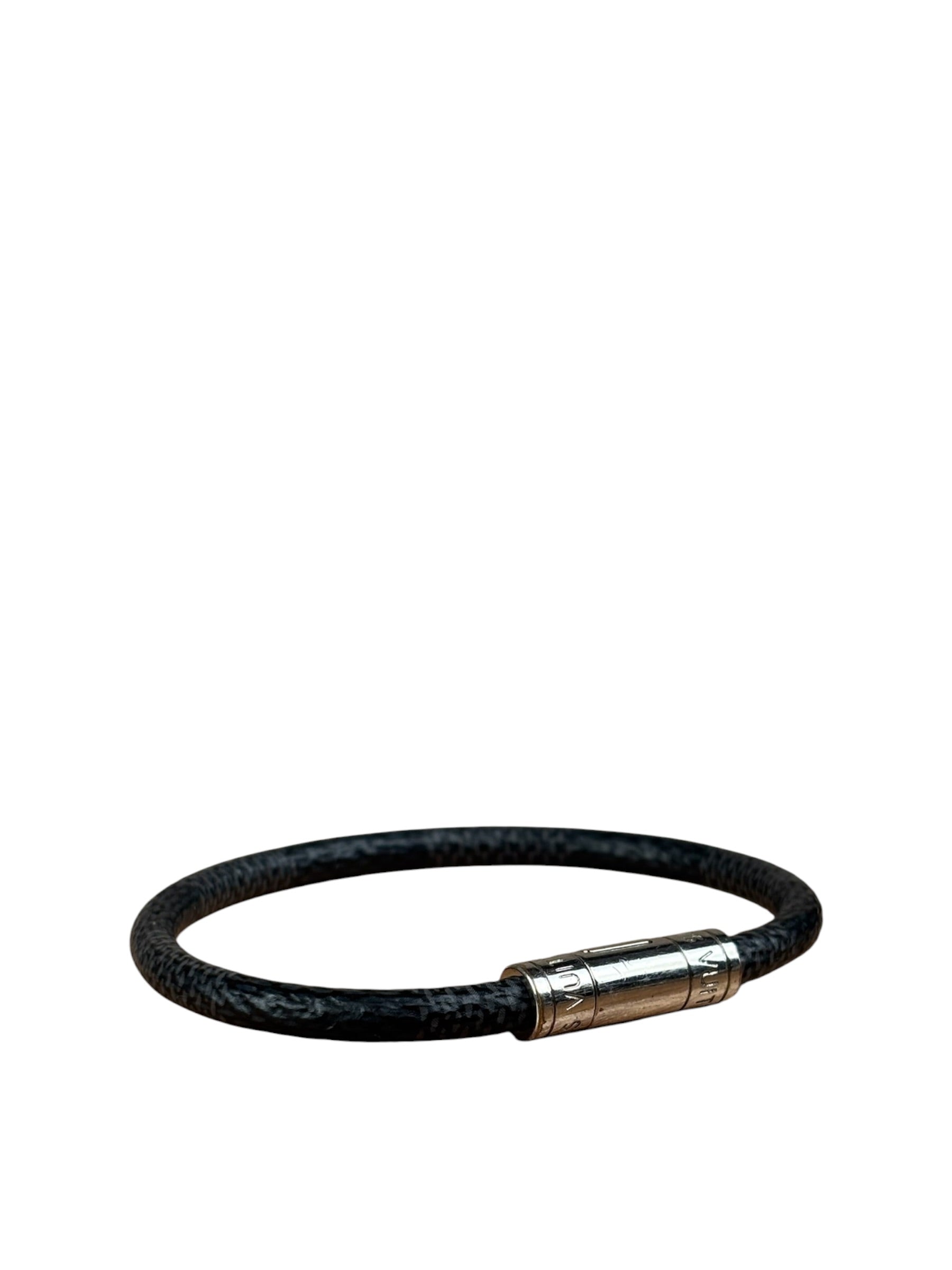 Louis Vuitton Canvas Damier Graphite Keep It Bracelet
