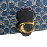 Coach Signature Blue Jacquard Denim Soft Tabby Shoulder Bag
