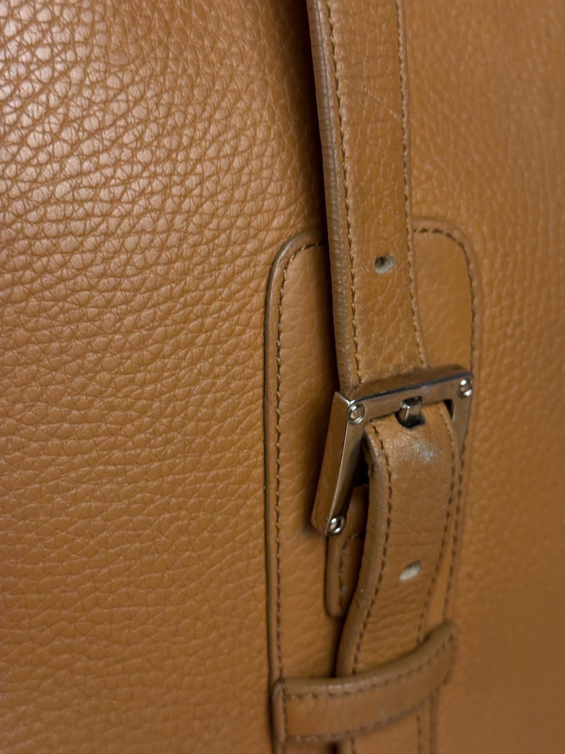 Loewe Brown Leather Senda Top Handle Bag