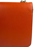 Gucci Orange Leather Small Dollar Interlocking G Shoulder Bag