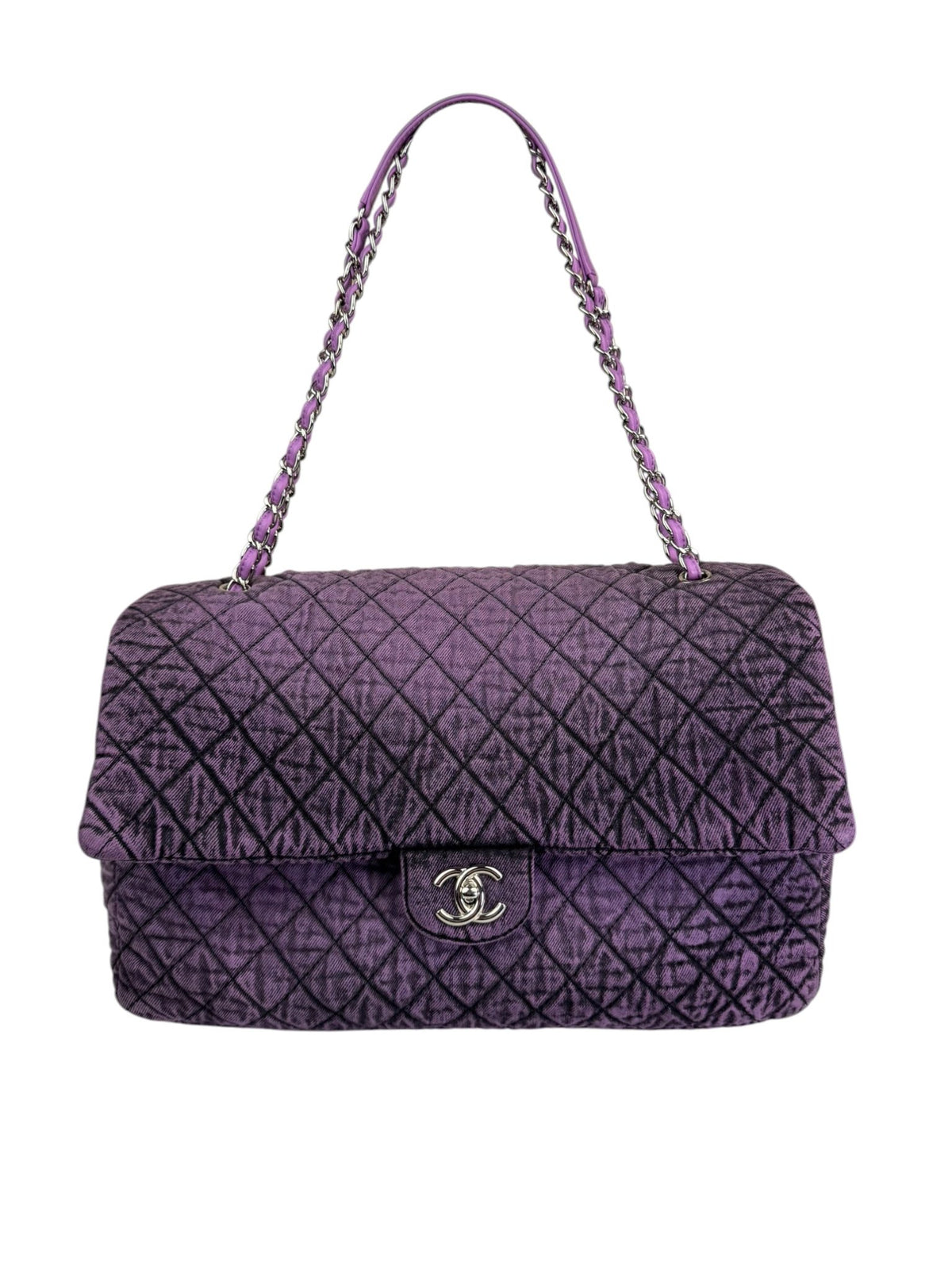 Chanel Purple Denimpressions XXL Flap Bag 2019