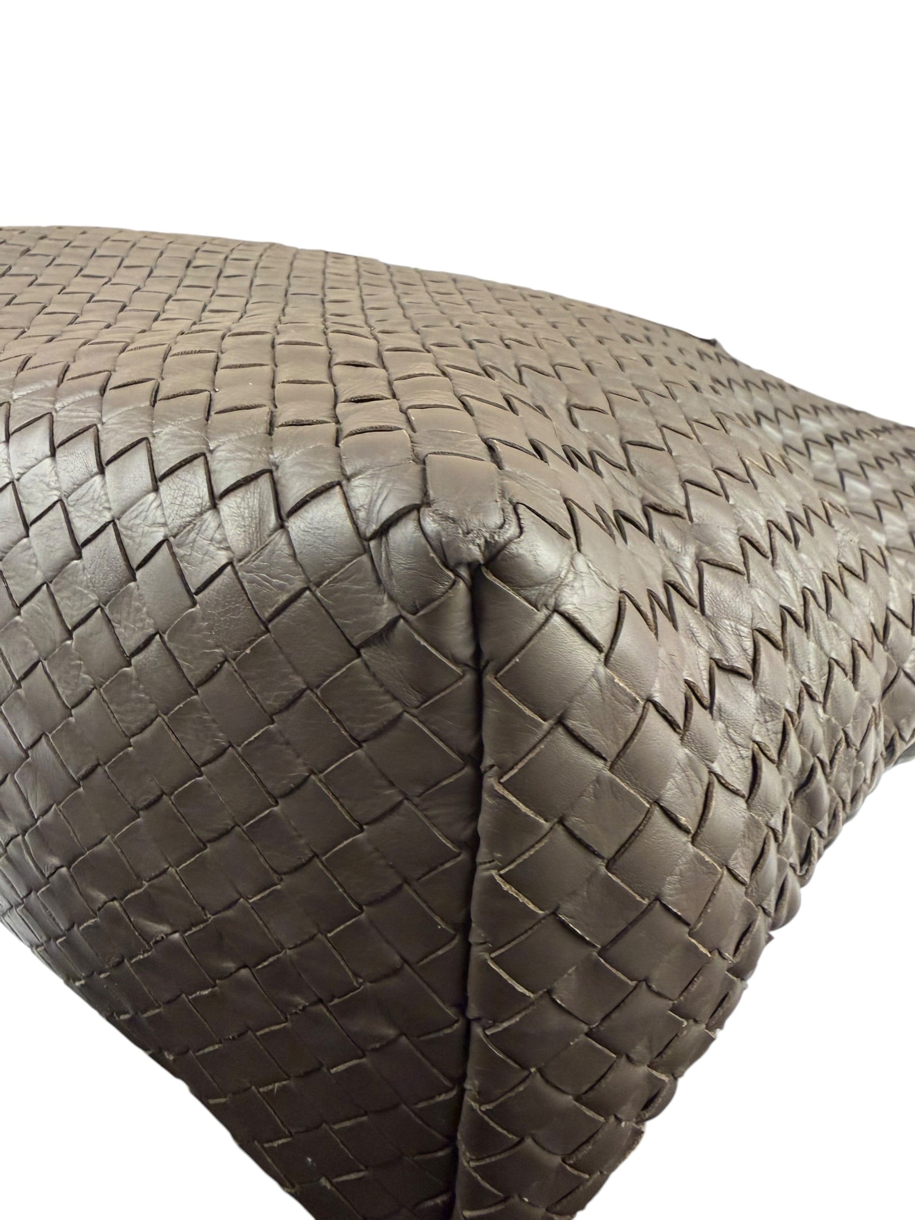 Bottega Veneta Gray Nappa Leather Intrecciato Tote Bag