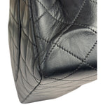 Chanel Vintage Black Quilted Leather Double Flap Bag 1995