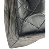 Chanel Vintage Black Quilted Leather Double Flap Bag 1995