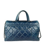 Chanel Blue Quilted Calfskin Large Convertible Boy Two-Way Bag 2012