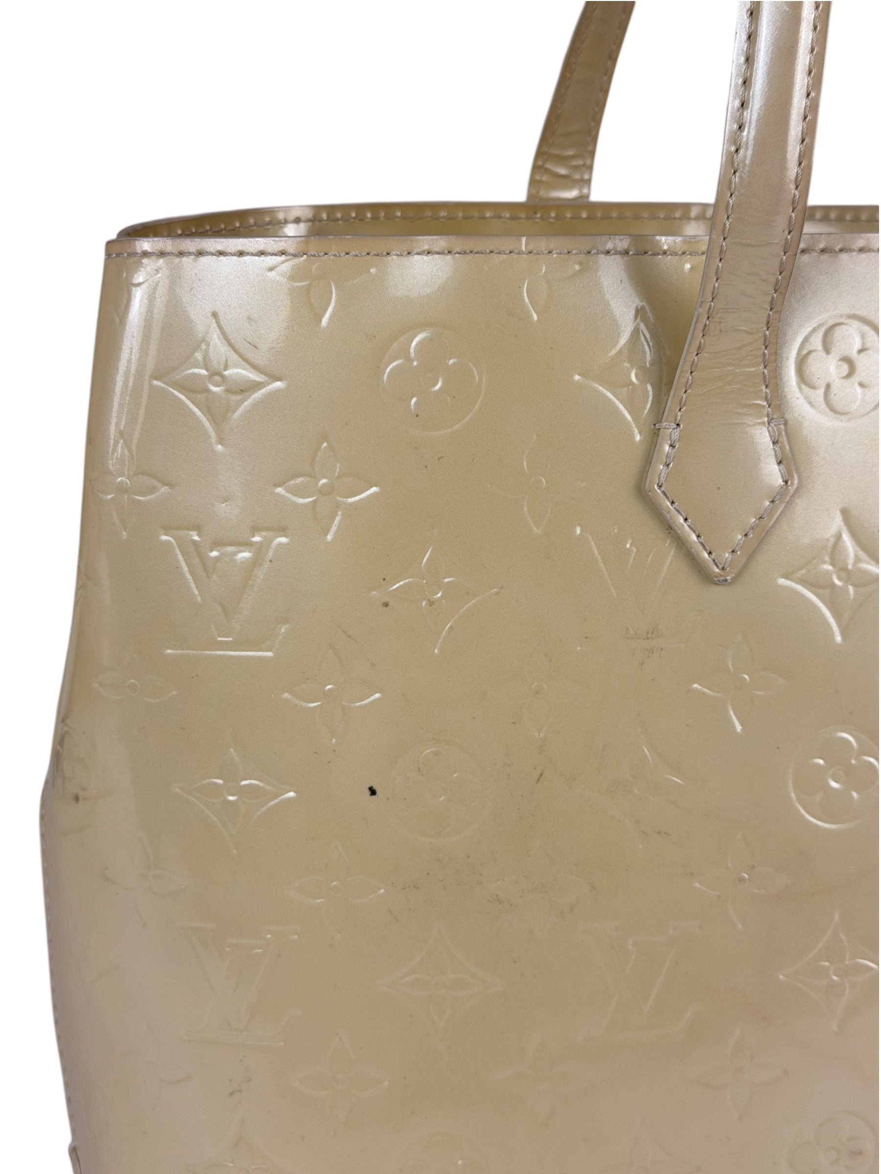 Louis Vuitton Yellow Vernis Wilshire Tote MM