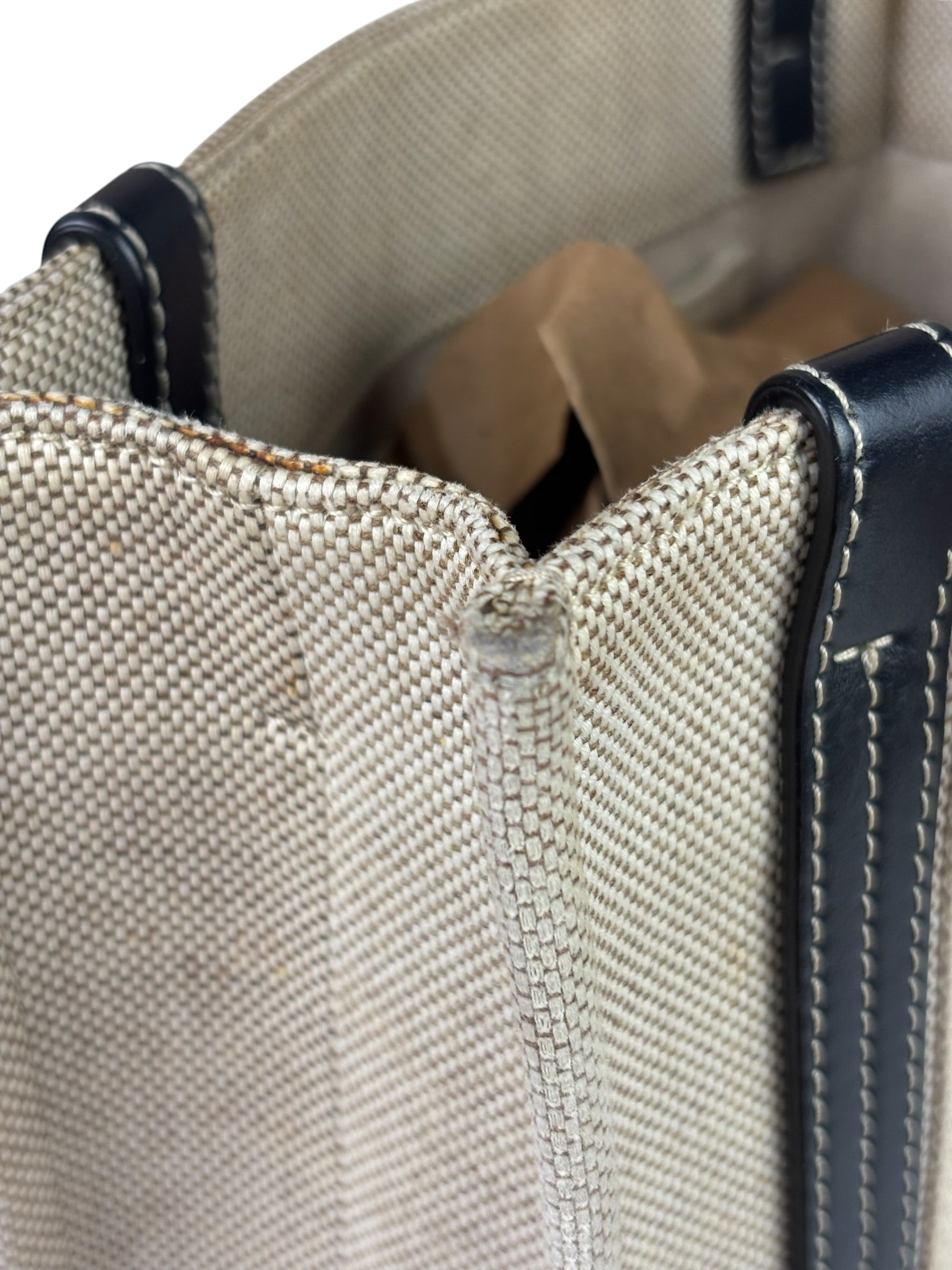 Chloe Grey/Black Leather Trim Tote