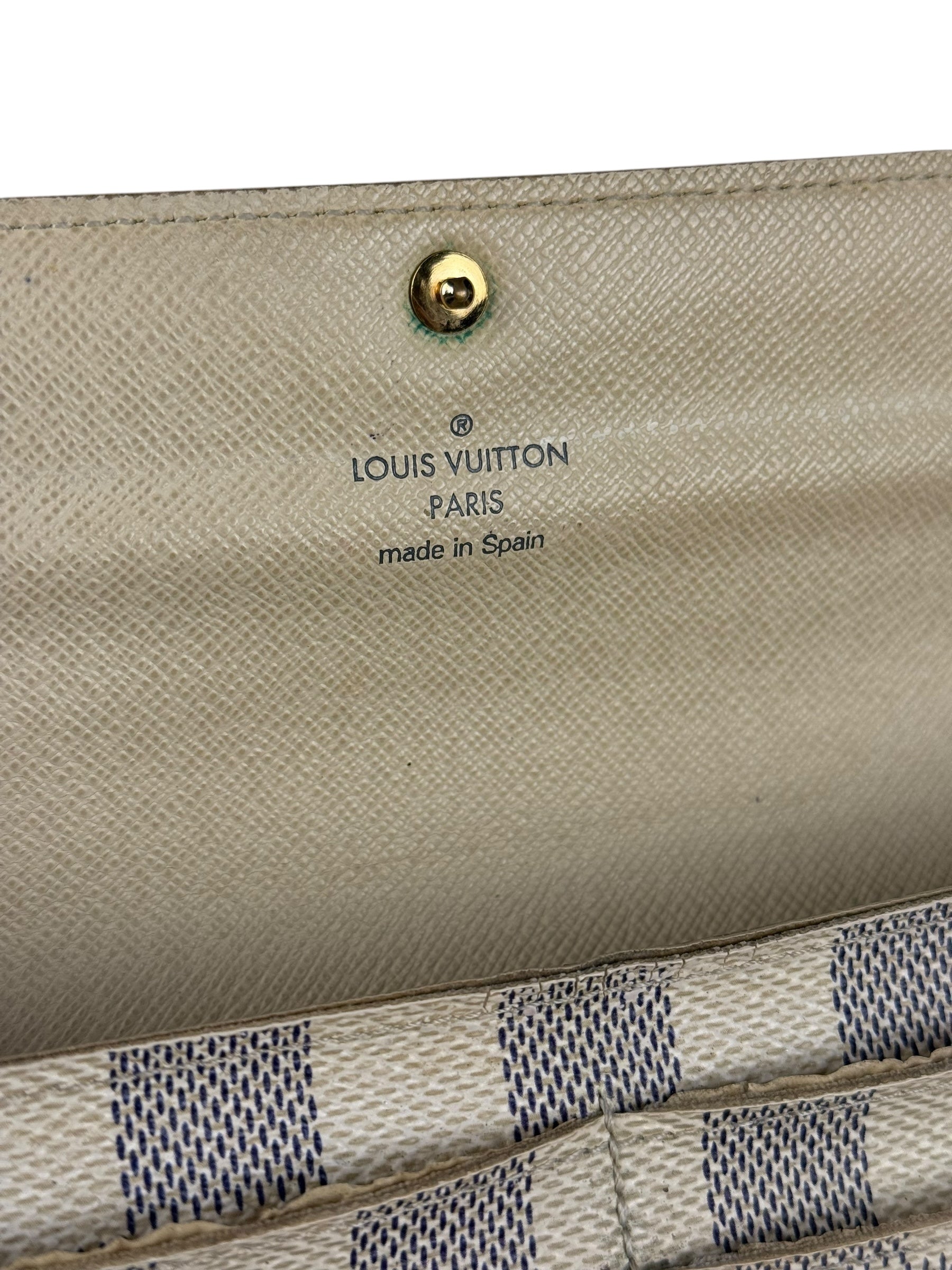 Louis Vuitton Damier Azur Sarah Long Wallet