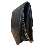 Chanel Black Diamond Stitch Lambskin Square Flap 1988