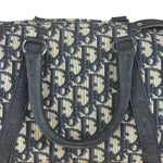 Christian Dior Vintage Blue Oblique Trotter Boston Bag