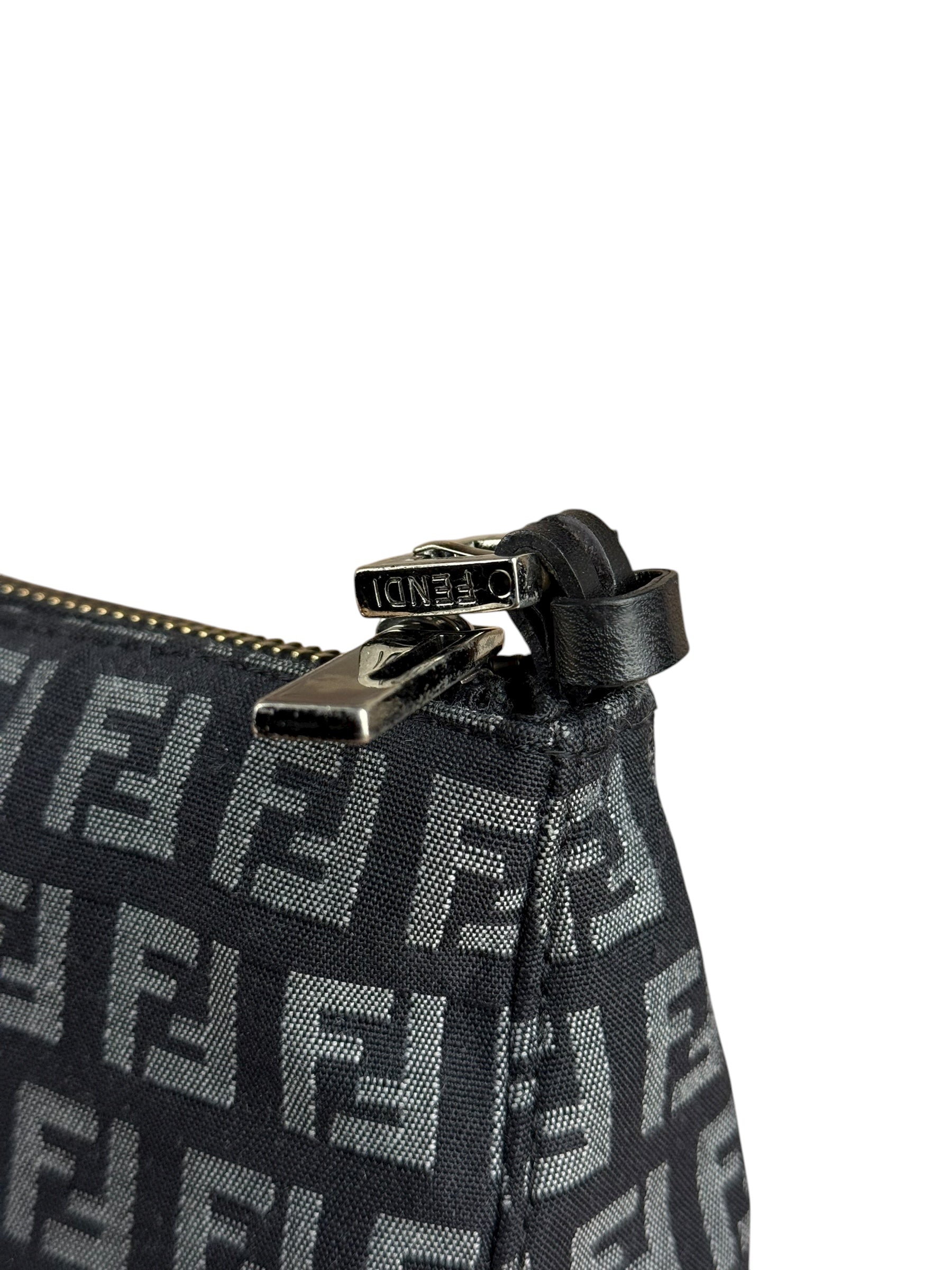 Fendi Black Zucca Vintage Pouch