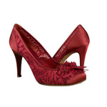 Chanel Floral Lace Red Heel