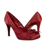 Chanel Floral Lace Red Heel
