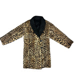 Emba Vintage Cheetah Print Fur Reversible Coat