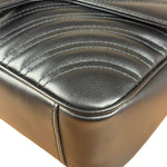 Gucci Black Leather GG Logo Marmont Noir Matelasse Shoulder Bag