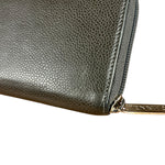 Chanel Caviar Leather Grey Zip Wallet