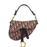 Christian Dior Burgundy Trotter Mini Saddle Bag