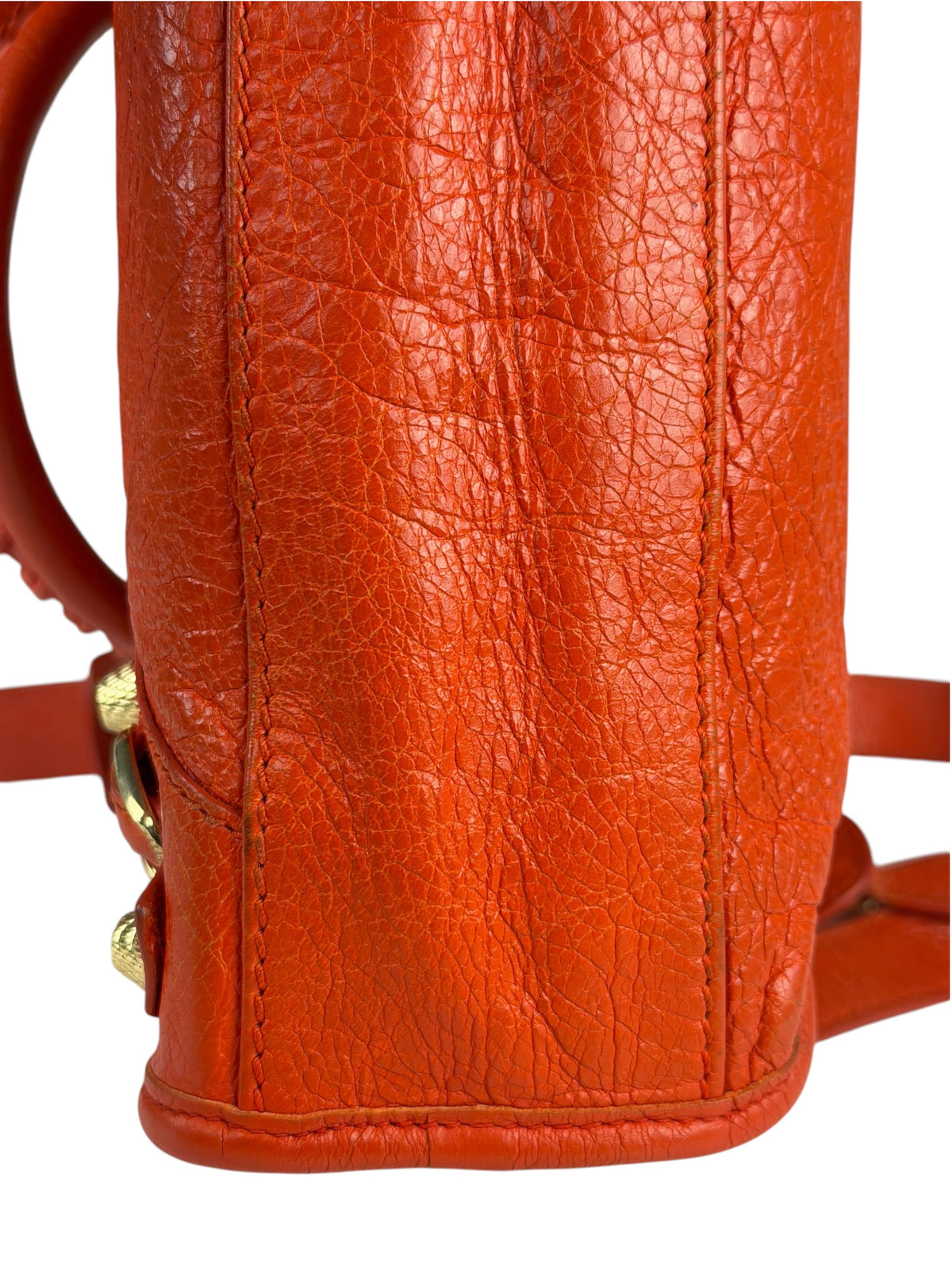 Balenciaga Red Leather Mini City Bag