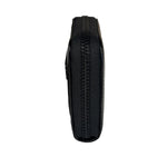 Off-White Black Leather Jitney Cash Inside Zip Wallet