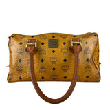 MCM Vintage Leather Logo Boston Handbag