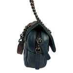 Chanel Blue Glazed Calfskin Portobello Flap Bag 2014