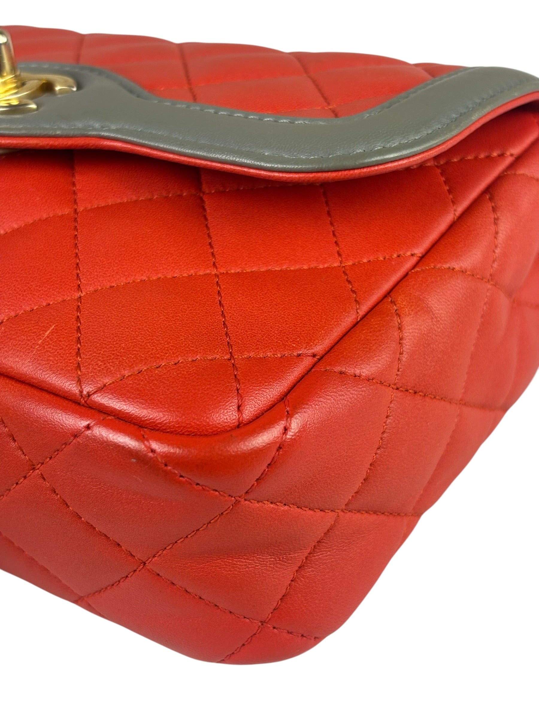 Chanel Two Tone Lambskin Mini Day Flap