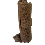 Jacquemus Brown Leather Trim  Le Bambidou Shearling Shoulder Bag