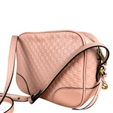 Gucci Bree Microguccissima Leather Camera Bag Pink