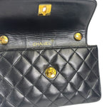 Chanel Black Quilted Leather Flap Bag 1989