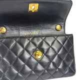 Chanel Black Quilted Leather Flap Bag 1989