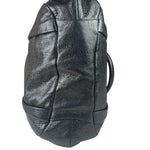 Prada Shiny Black Cervo Pleated Shoulder Bag