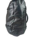 Prada Shiny Black Cervo Pleated Shoulder Bag