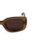 Gucci Translucent Grey Rectangular-Framed Sunglasses