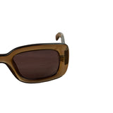Gucci Translucent Grey Rectangular-Framed Sunglasses