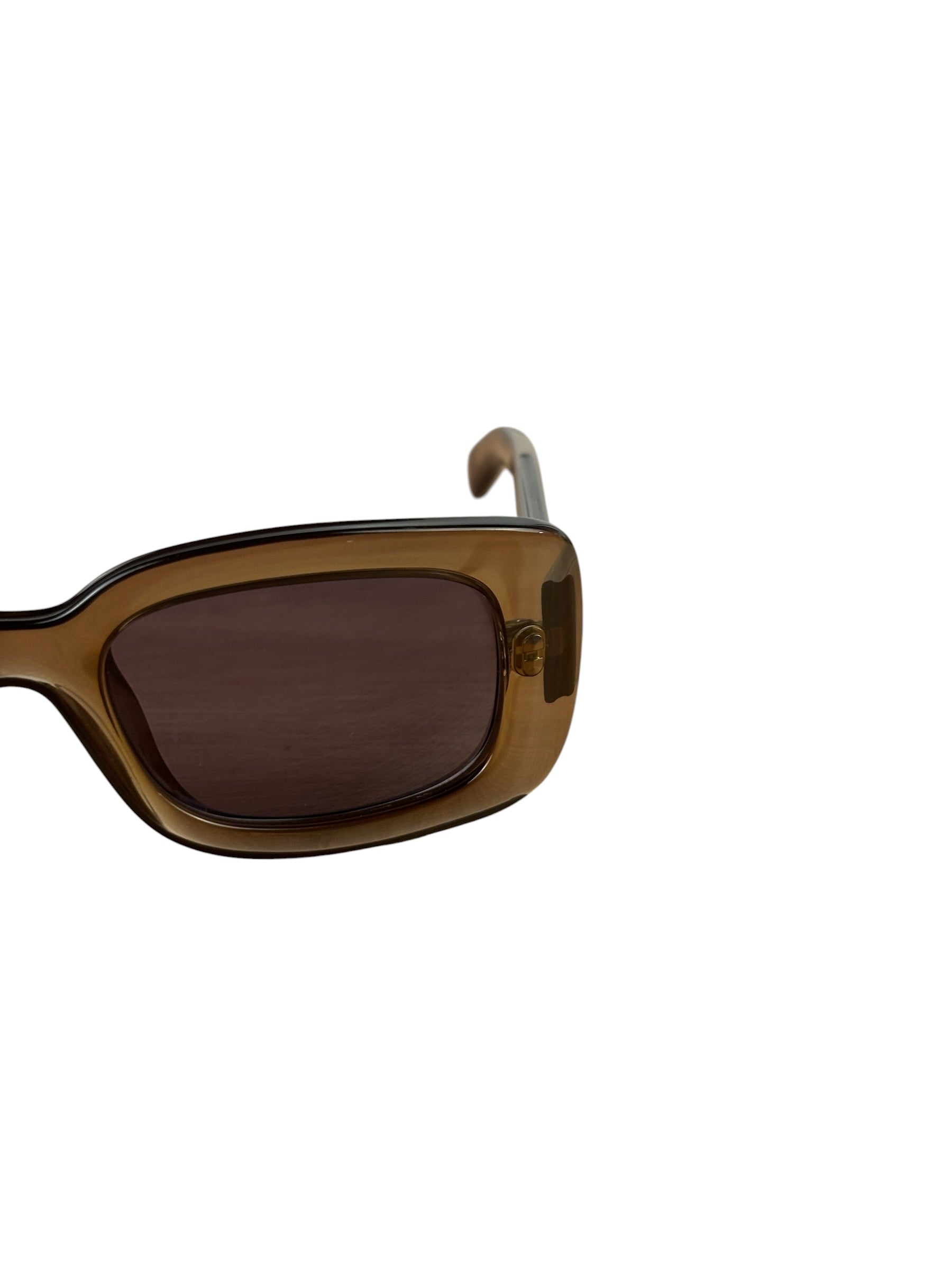 Gucci Translucent Grey Rectangular-Framed Sunglasses