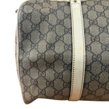 Gucci Bicolor Leather Trim GG Supreme Joy Boston Handbag