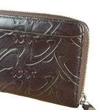 Vivienne Westwood Brown Leather Logo Zippy Wallet