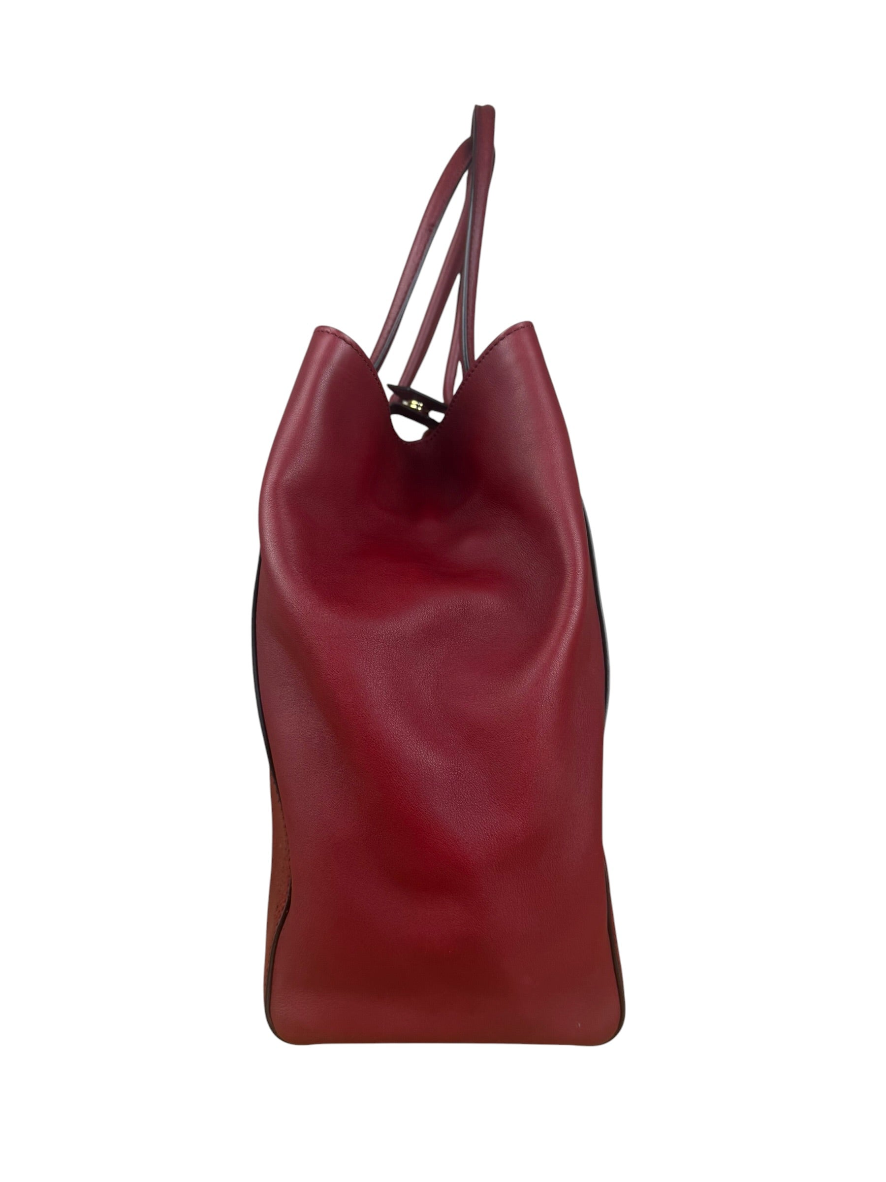 Fendi Red Leather 2Jours Handbag (Deterioration)