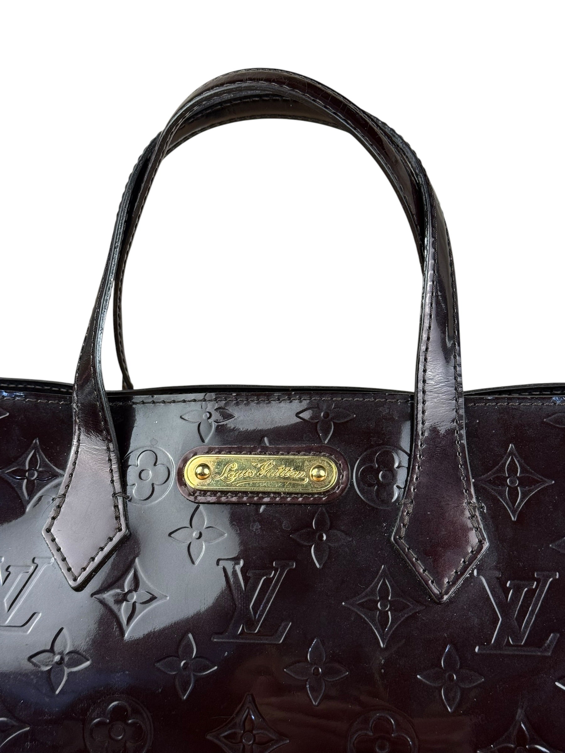 Louis Vuitton Amarante Monogram Vernis Wilshire Hand Bag PM