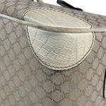 Celine Beige Leather Trim Macadam Boogie Tote