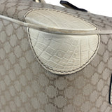 Celine Beige Leather Trim Macadam Boogie Tote