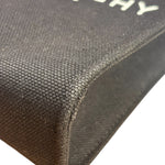 Givenchy Black Leather Trim Mini Logo Printed Tote