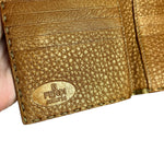 Fendi Bronze Bi-Fold Pebbled Leather Wallet