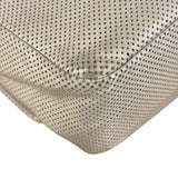 Chanel Beige Perforated Leather CC Flap Bag 2001