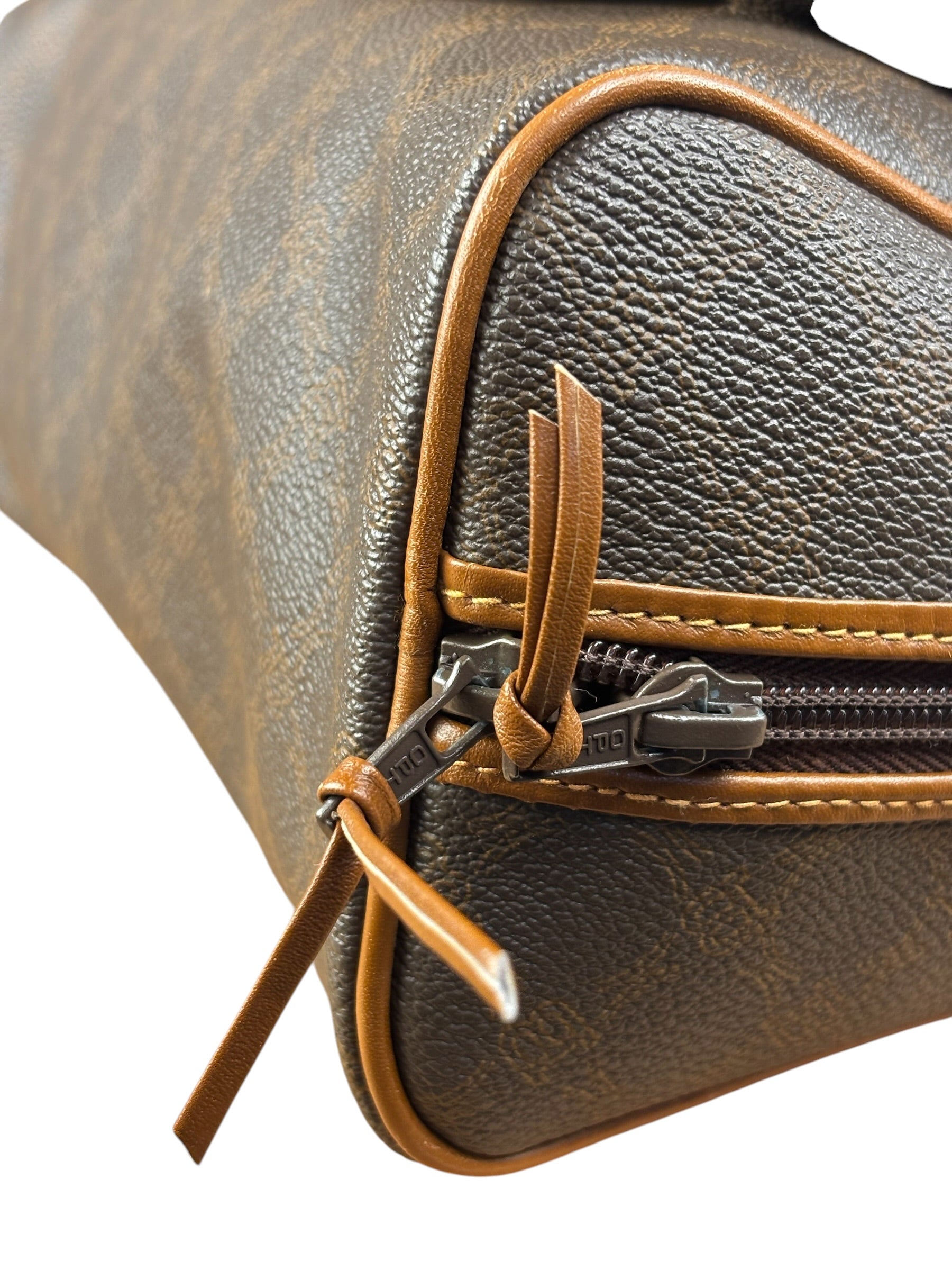 Bally Vintage Leather Coated Monogram Handbag